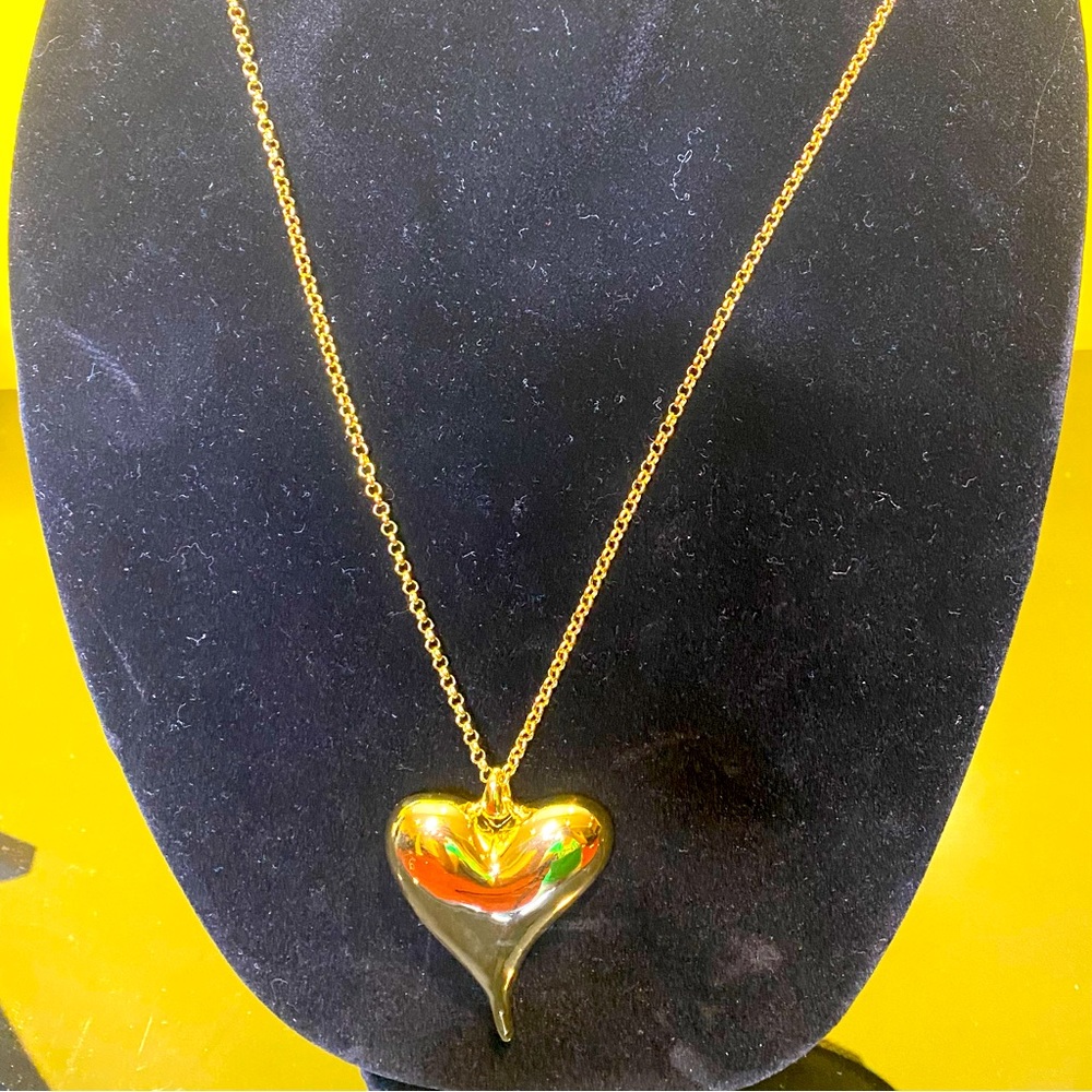 Traci Lynn - Gold Heart String Adjustable Necklace